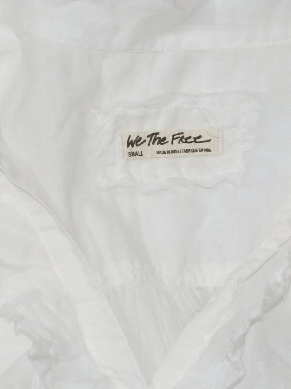 Free People We The Free Savannah Ruffle Buttondown Top Bell Sleeve Top Ivory S